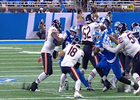Marcus Davenport brings down Caleb Williams for first sack of game