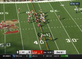 Jaylen Warren showcases elusiveness and strength via 10-yard rush
