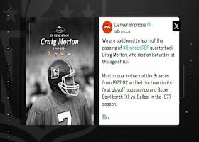 'The Insiders' remember former Broncos QB Craig Morton after passing away on Saturday